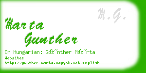 marta gunther business card